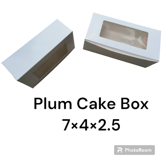 Plum Cake Box White Small 7*4*2.5-10 PCS PACK