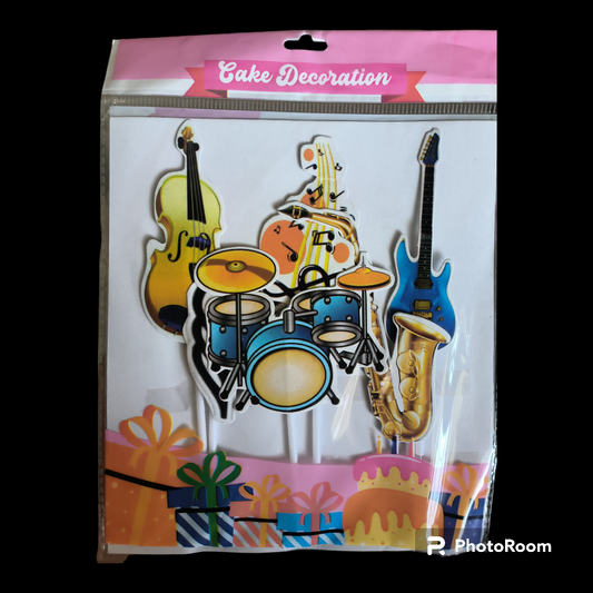 PAPER THEME TOPPER MUSIC INSTUMENT