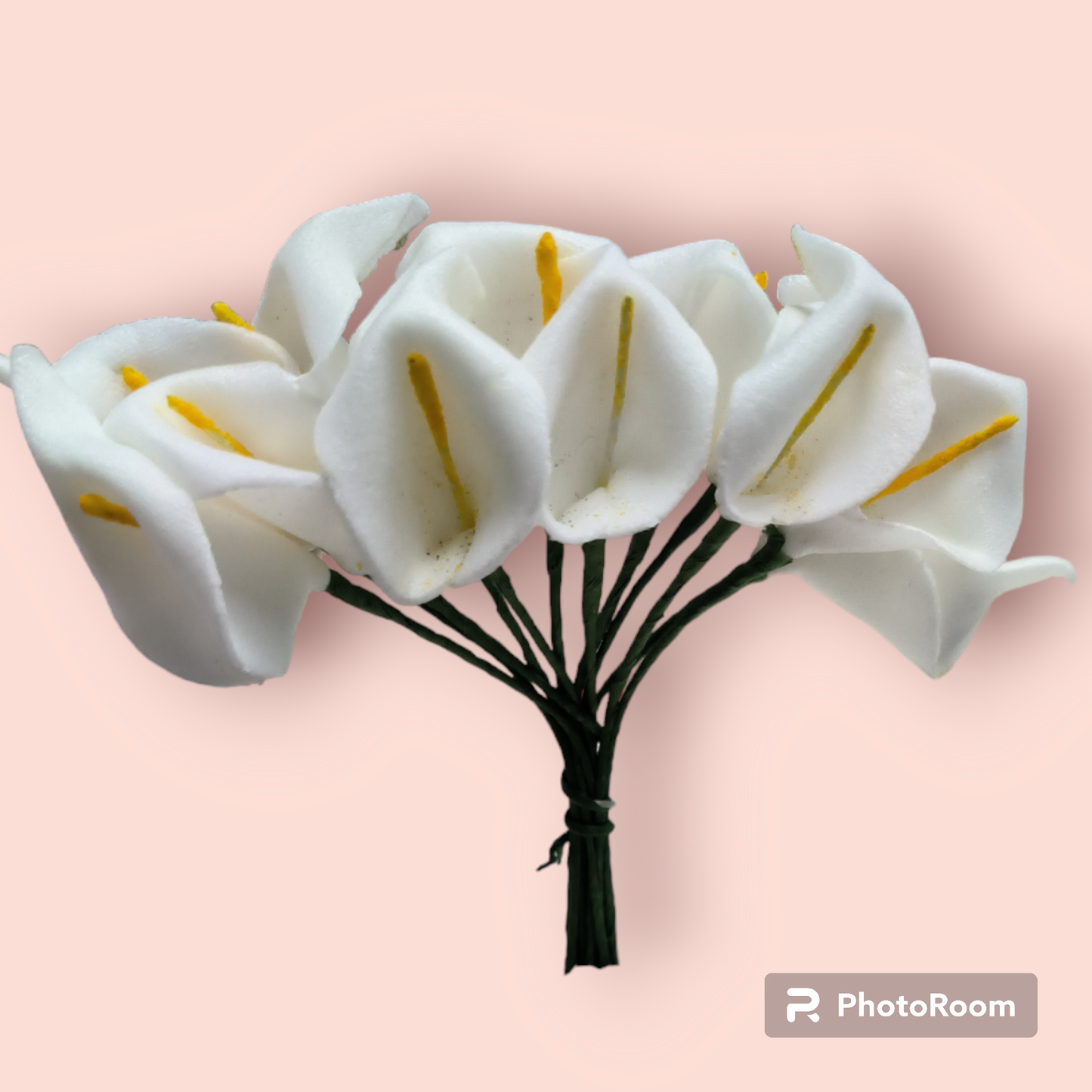 12pcs Foam lilly Flower Bunch White