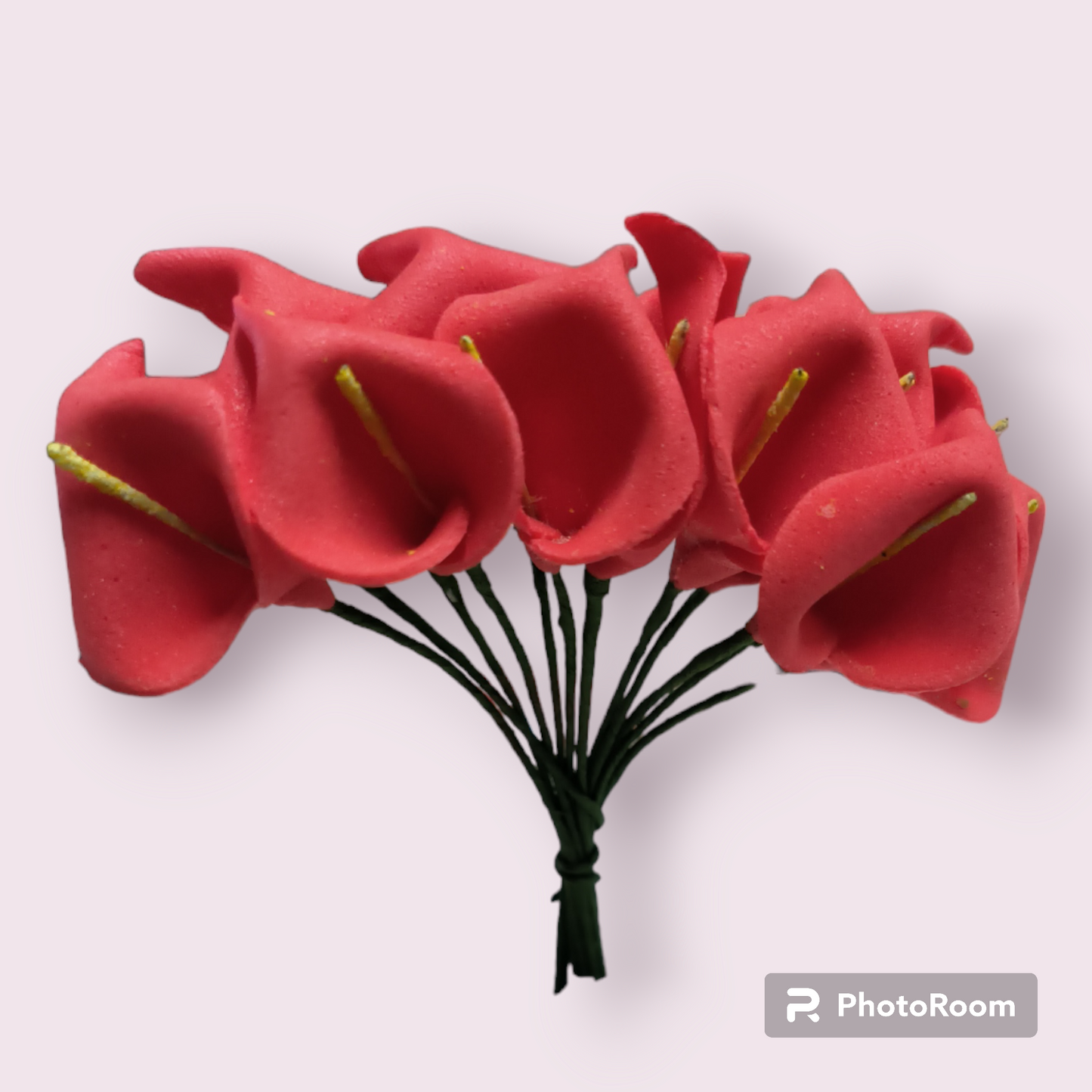 12pcs Foam lilly Flower Bunch Red