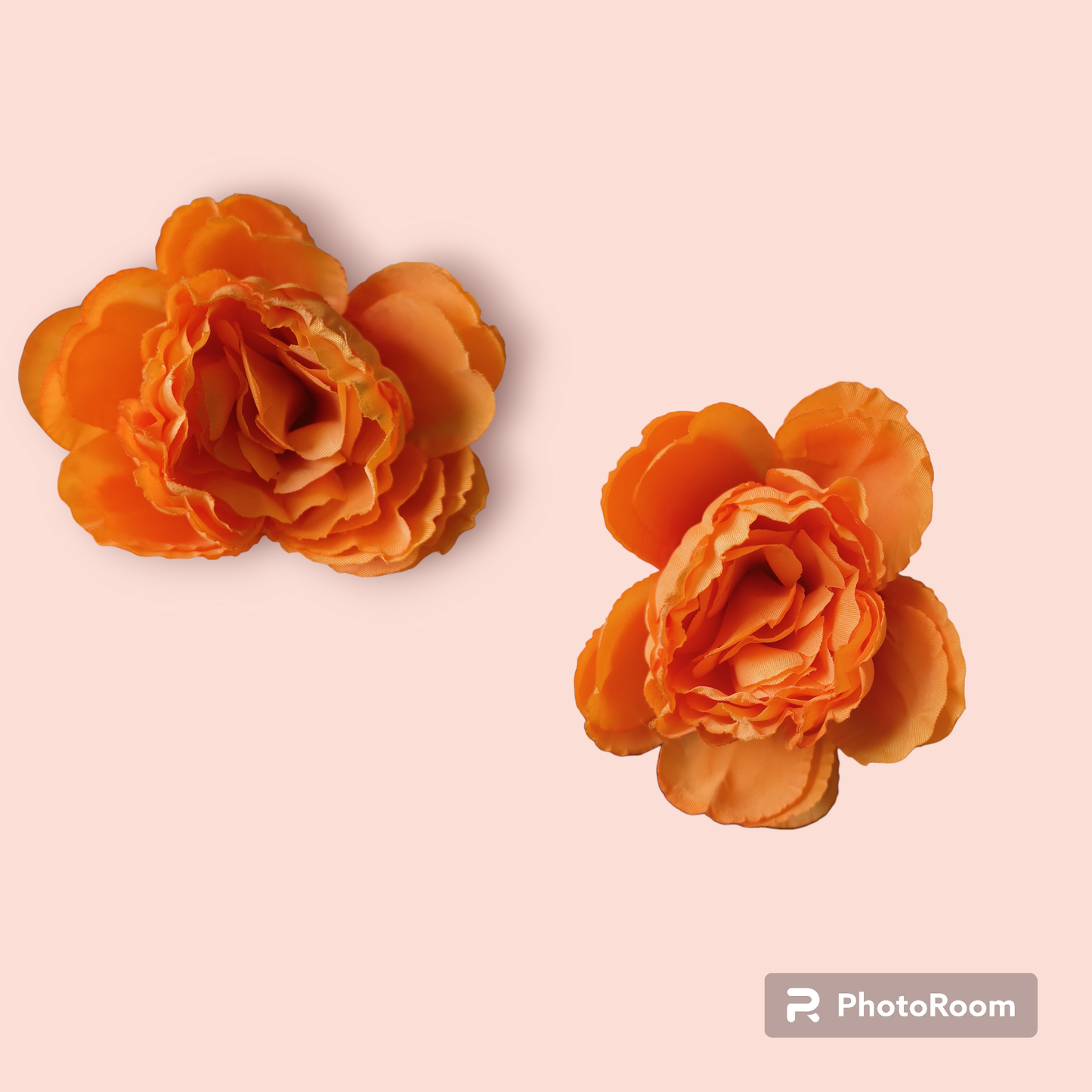 BIG ORANGE PEONY CLOTH FLOWER 10CM