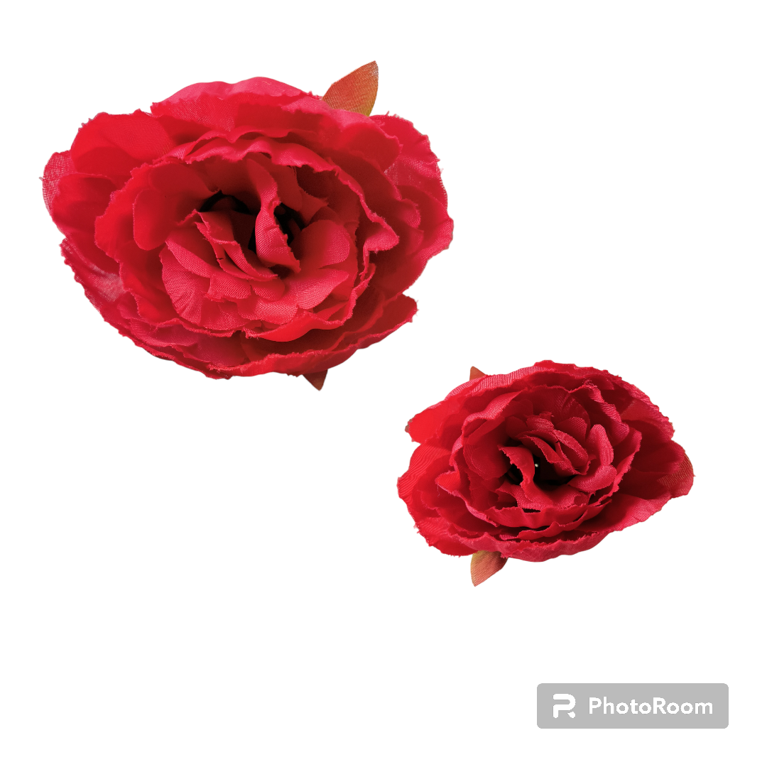 BIG RED PEONY CLOTH FLOWER 10CM
