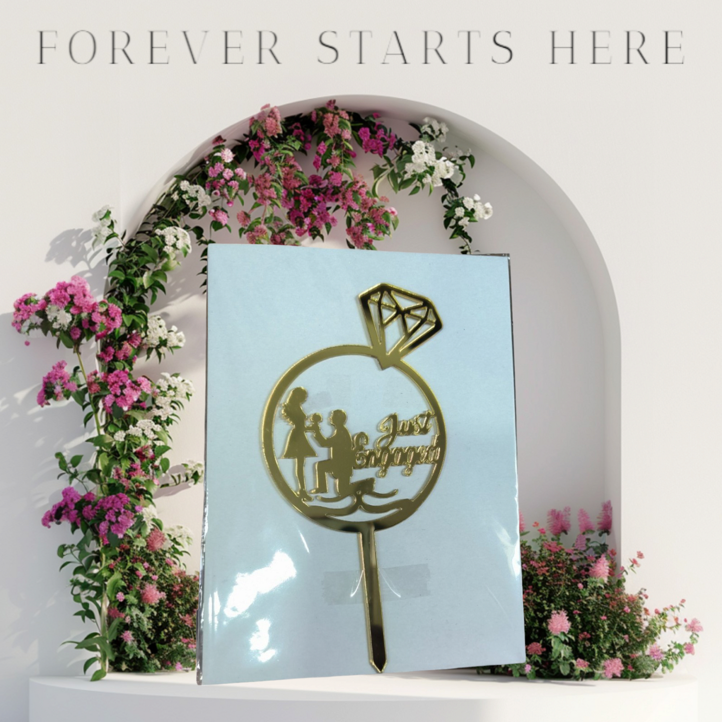 ACRYLIC TOPPER 5'' ENGAGEMENT #4
