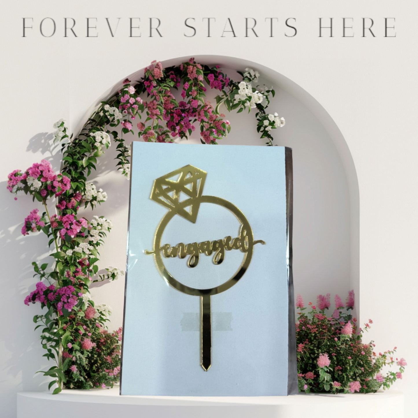ACRYLIC TOPPER 5'' ENGAGEMENT #1