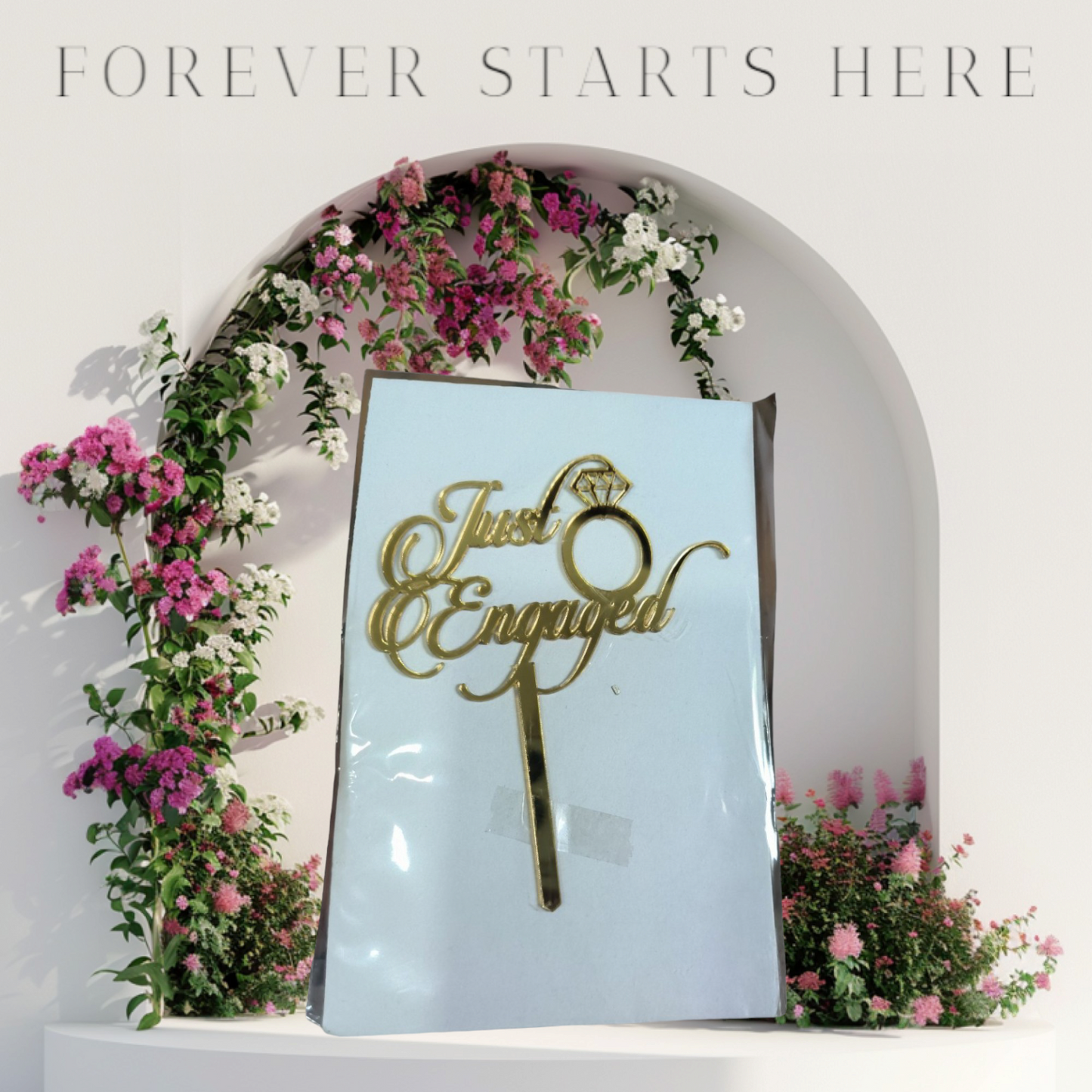 ACRYLIC TOPPER 5'' ENGAGEMENT #2