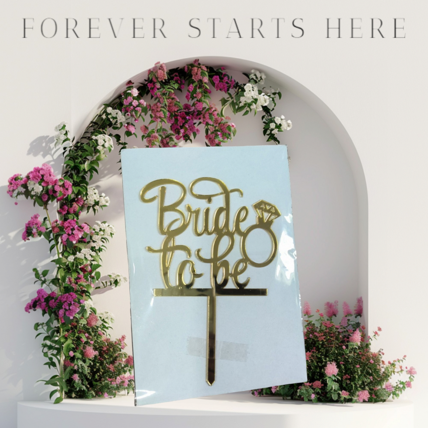 ACRYLIC TOPPER 5'' BRIDE TO BE #2