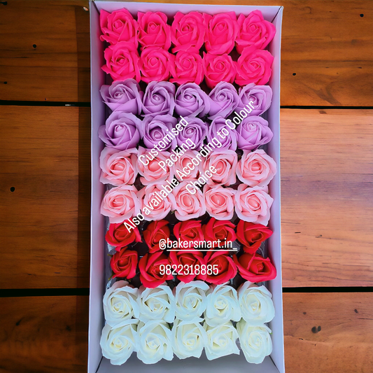 SCENTED ROSE FLOWER MIX COLOR PACK OF 50 PCS