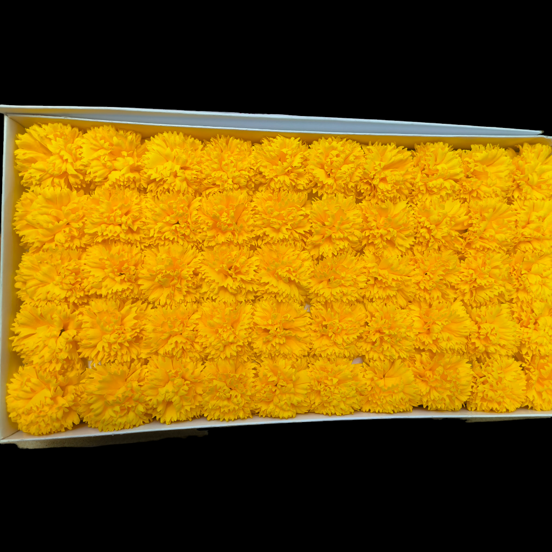 ARTIFICIAL SCENTED GARNATION FLOWER YELLOW 10 PCS PACK