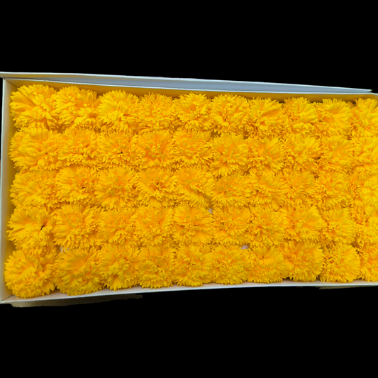 ARTIFICIAL SCENTED GARNATION FLOWER YELLOW 10 PCS PACK