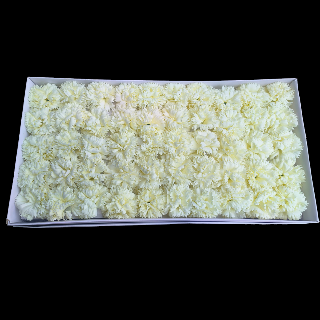 ARTIFICIAL SCENTED GARNATION FLOWER WHITE 10 PCS PACK