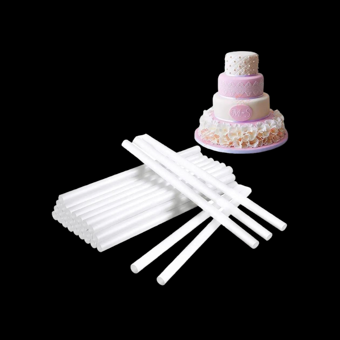 PLASTIC CAKE DOWEL 8 PCS PACK 12"