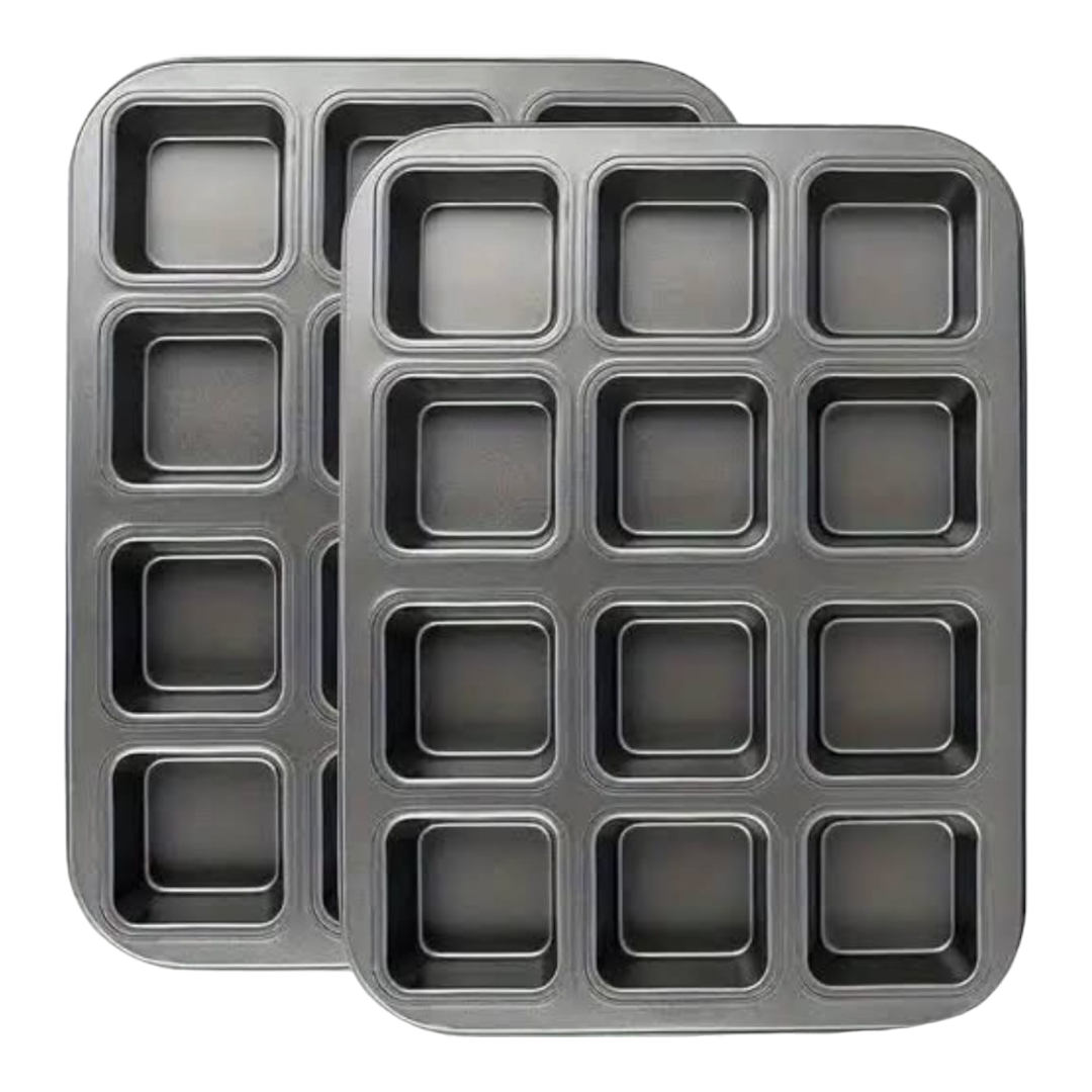 CARBON COATED BROWNIE TRAY 12 CAVITY