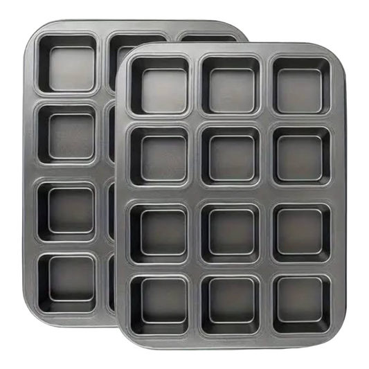 CARBON COATED BROWNIE TRAY 12 CAVITY