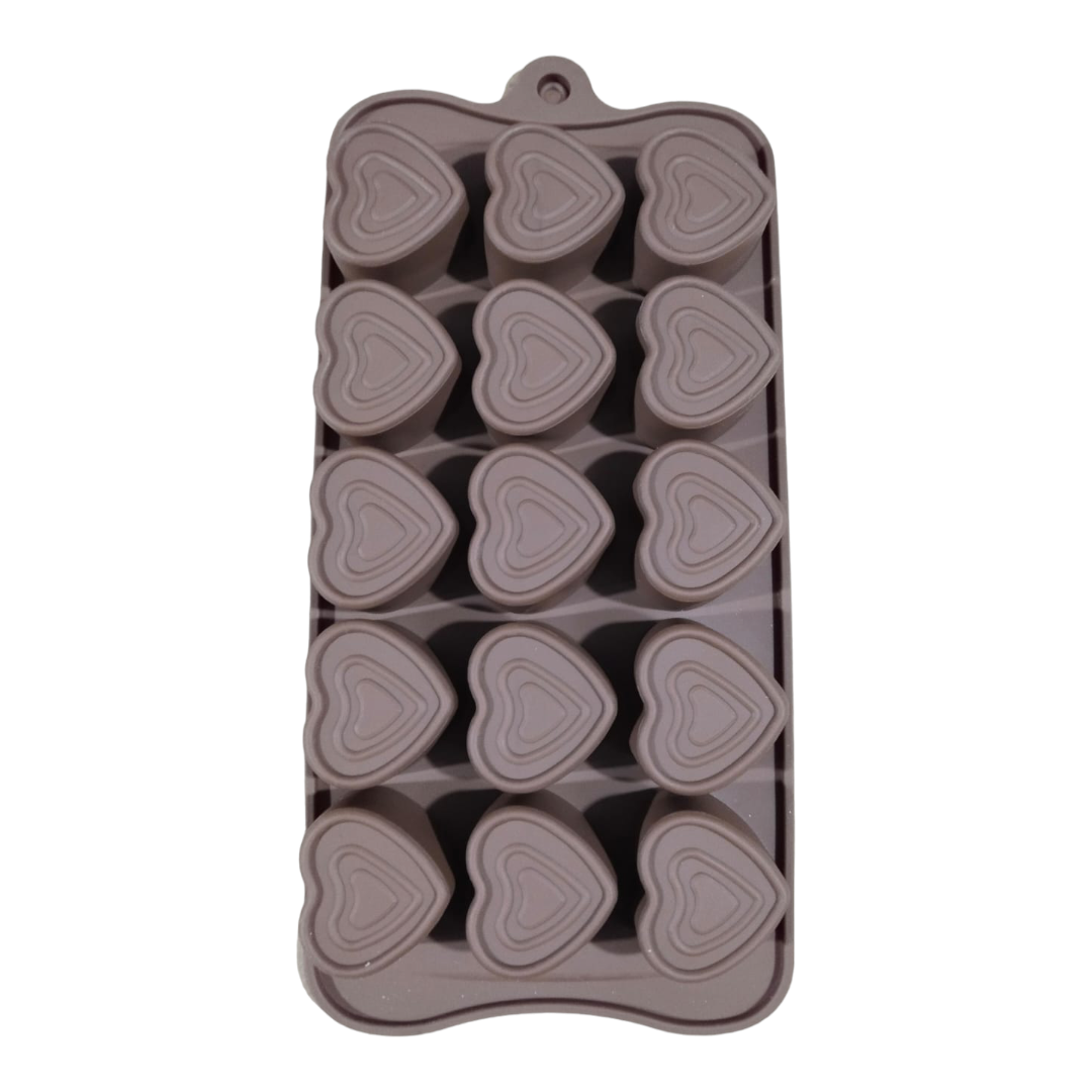 Silicon Chocolate Mould Big Heart 15 Cavity