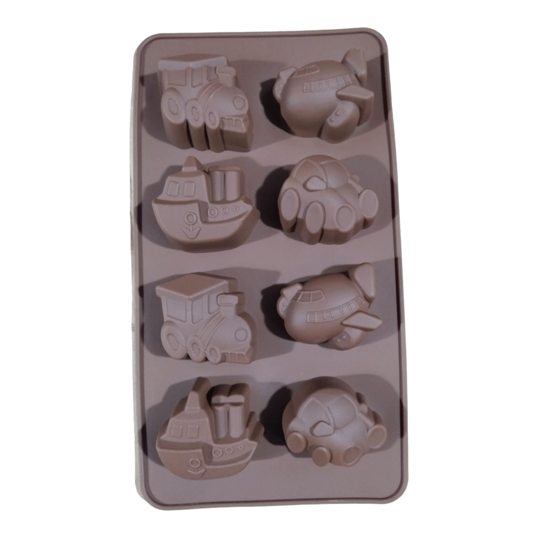 Silicon Chocolate Mould Airoplane,Car,Ship Train 8 Cavity
