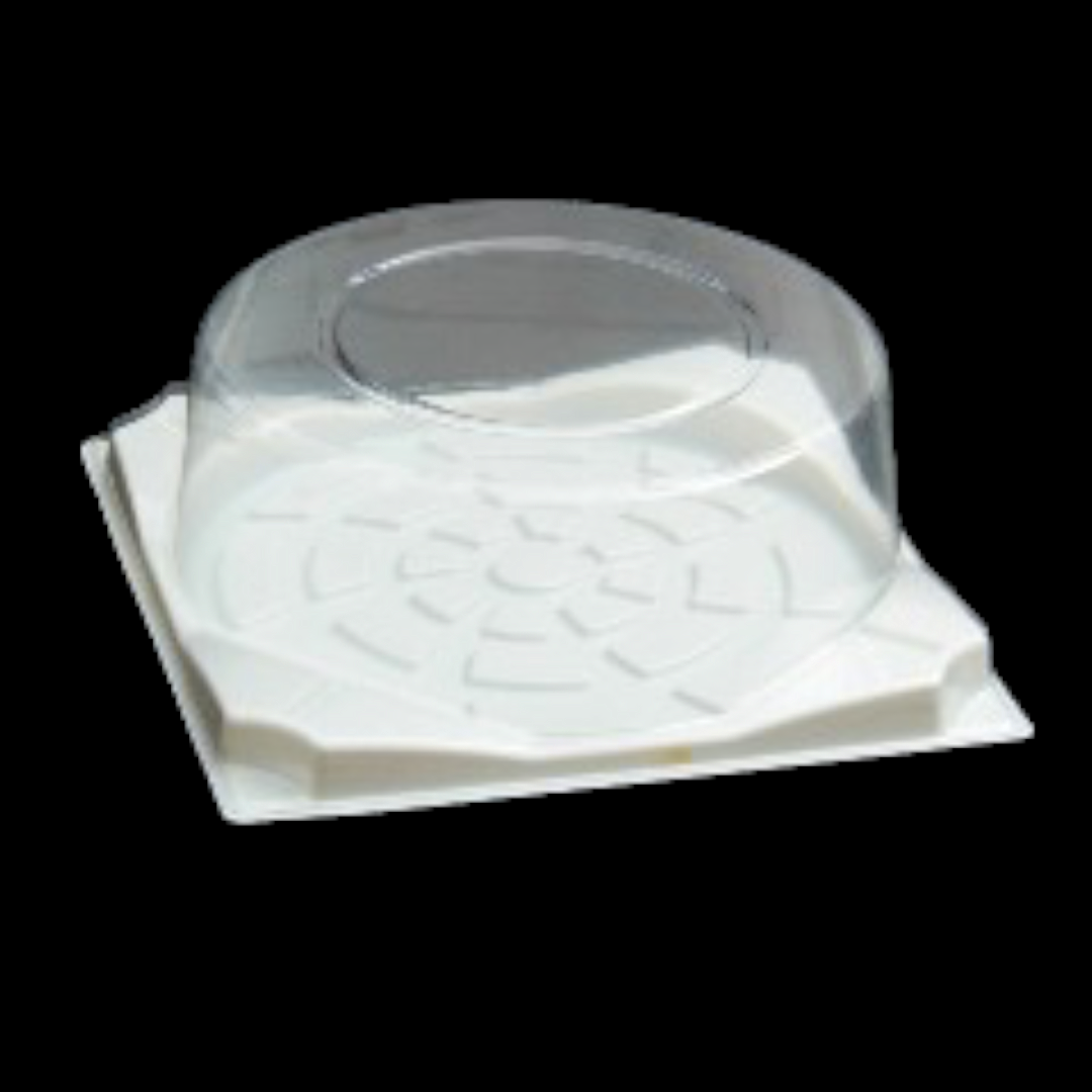 6'' PVC CAKE BOX -WHITE 5 pcs pack