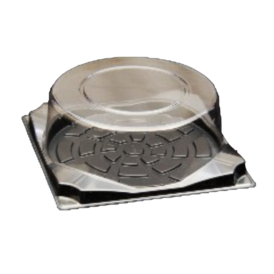 6'' PVC CAKE BOX -BLACK 5 pcs pack