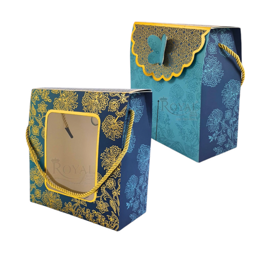 Premium Hamper Bag Blue -5 PC's pack Size 7*6*4-10 pcs pack