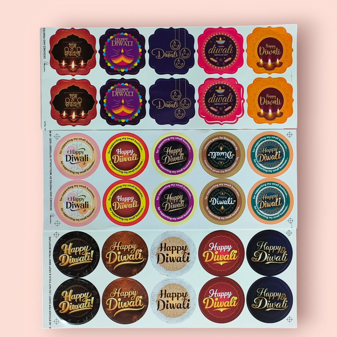Diwali Stickers 2" Size-50 Sticker pack