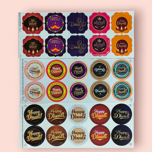 Diwali Stickers 2" Size-50 Sticker pack