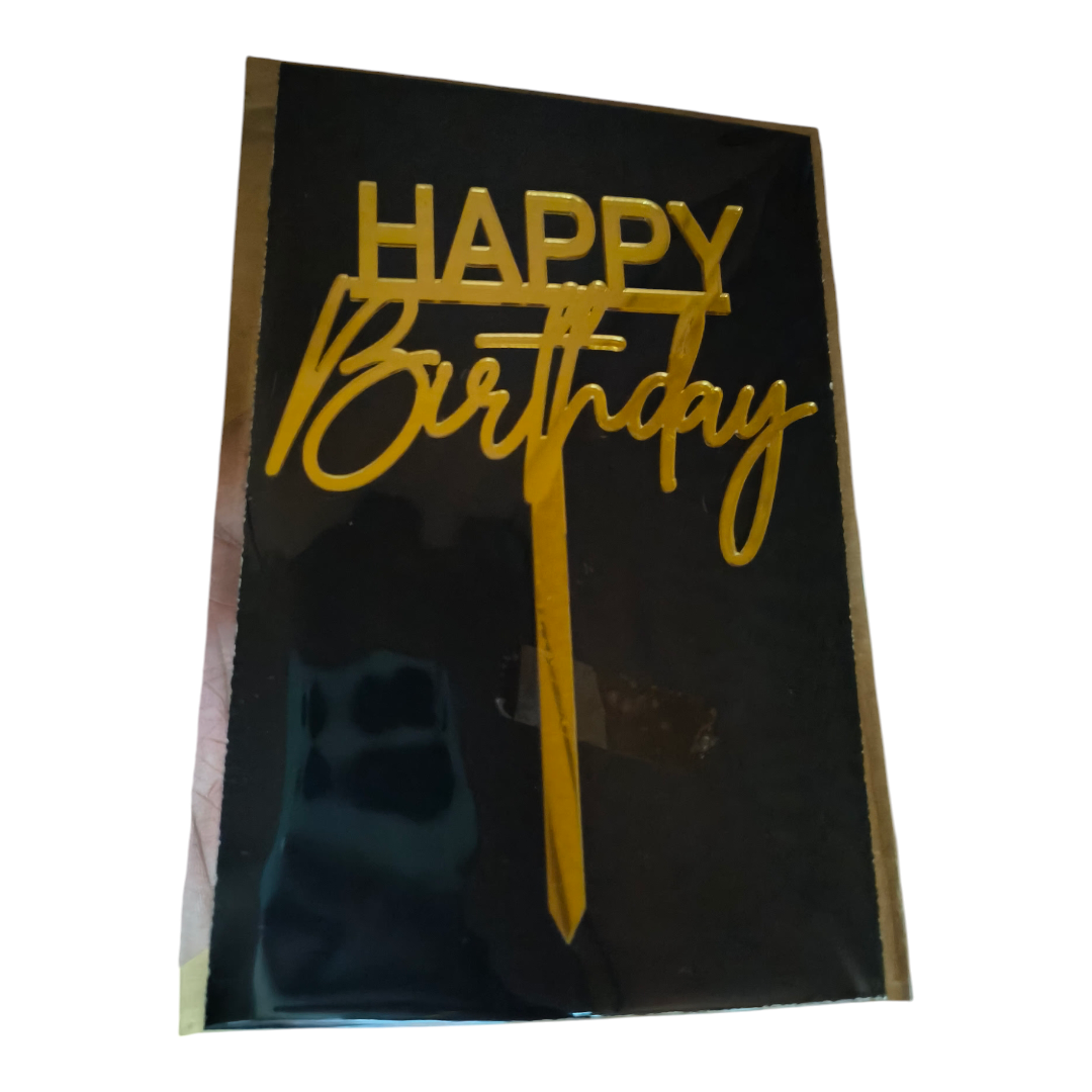 Happy Birthday Acrylic Topper 4''41