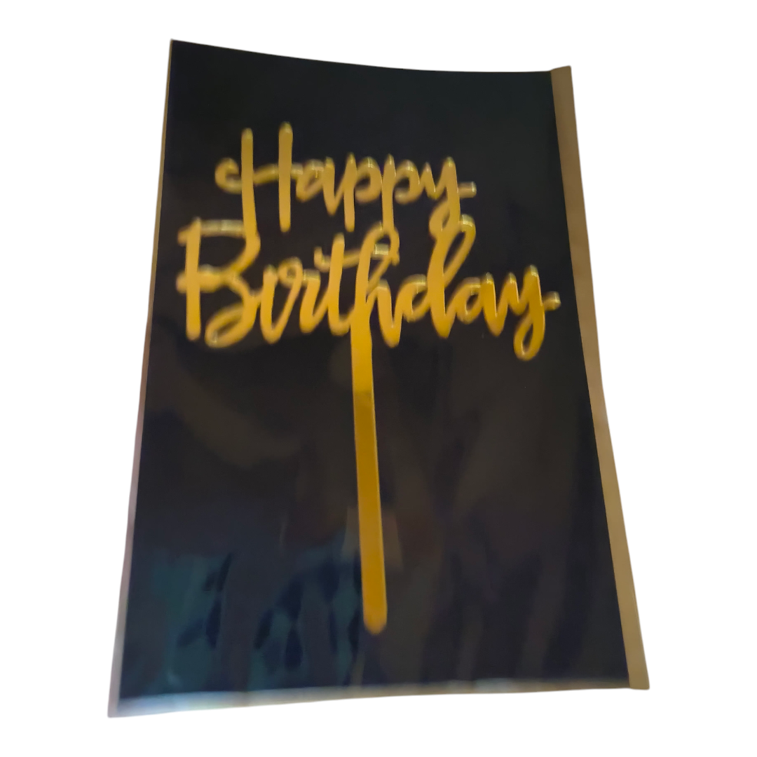 Happy Birthday Acrylic Topper 5''#29