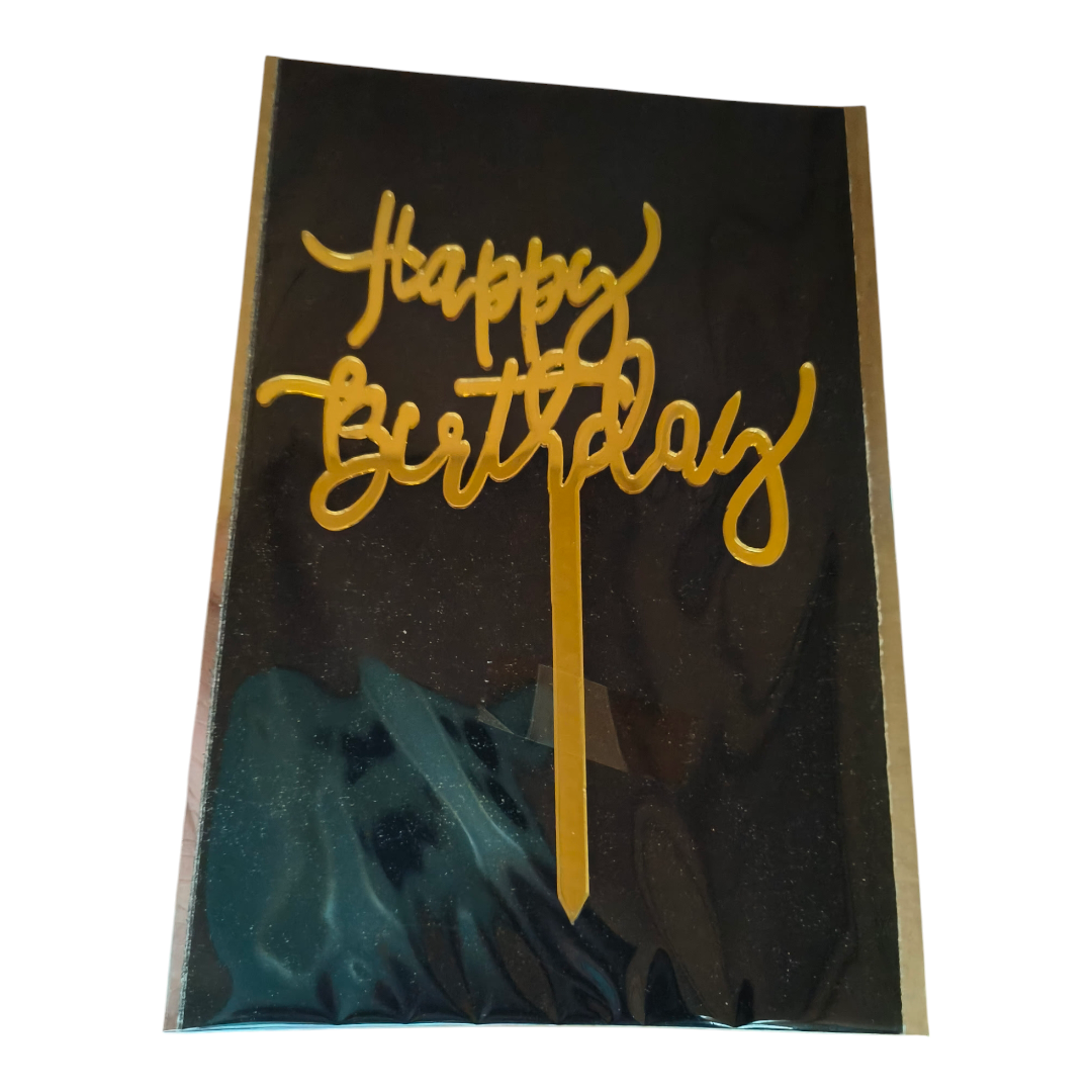 Happy Birthday Acrylic Topper 5''#28