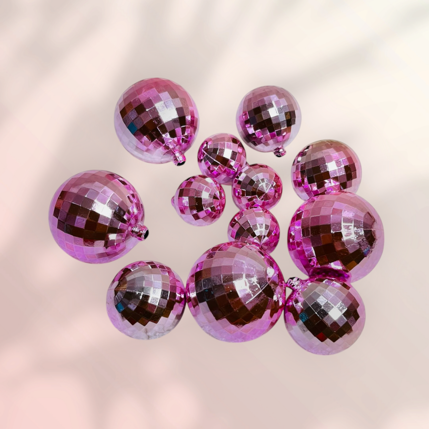 Disco Ball 12 PC's pack,- Pink