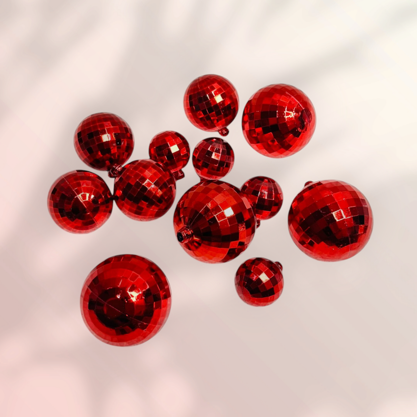 Disco Ball 12 PC's pack,-Red