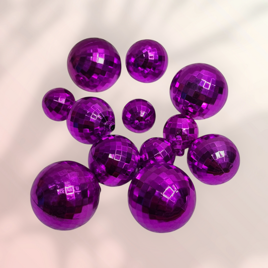 Disco Ball 12 PC's pack,- Purple