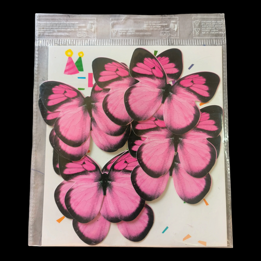 Paper Butterfly Light Pink With Linings & Black Corner #2
