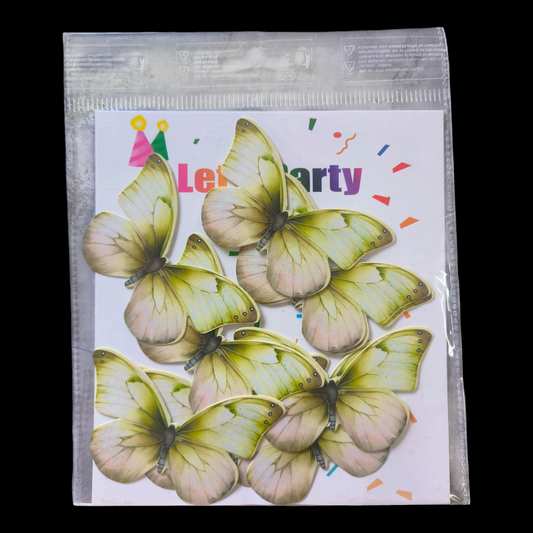 Paper Butterfly Light Yellow 2 Shades Dots #5