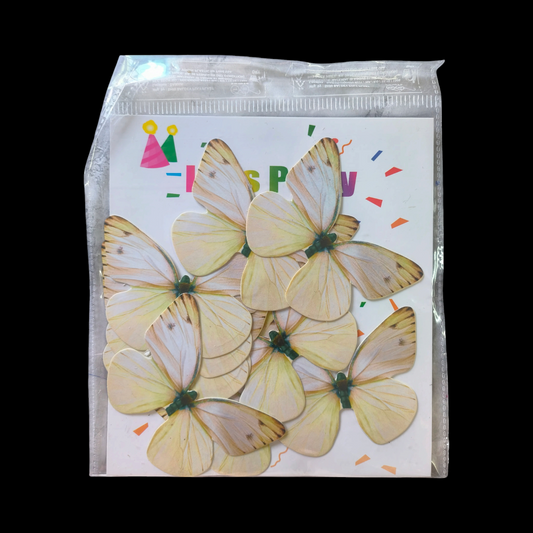 Paper Butterfly Light Yellow White 2 Shades #6