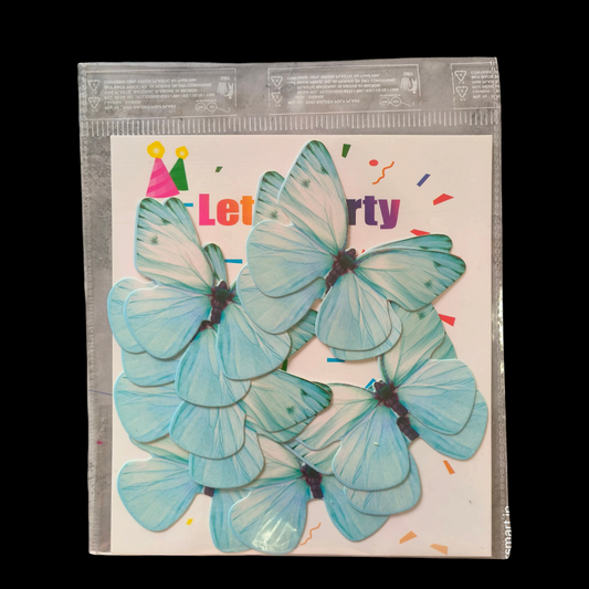 Paper Butterfly Light Blue & White#3