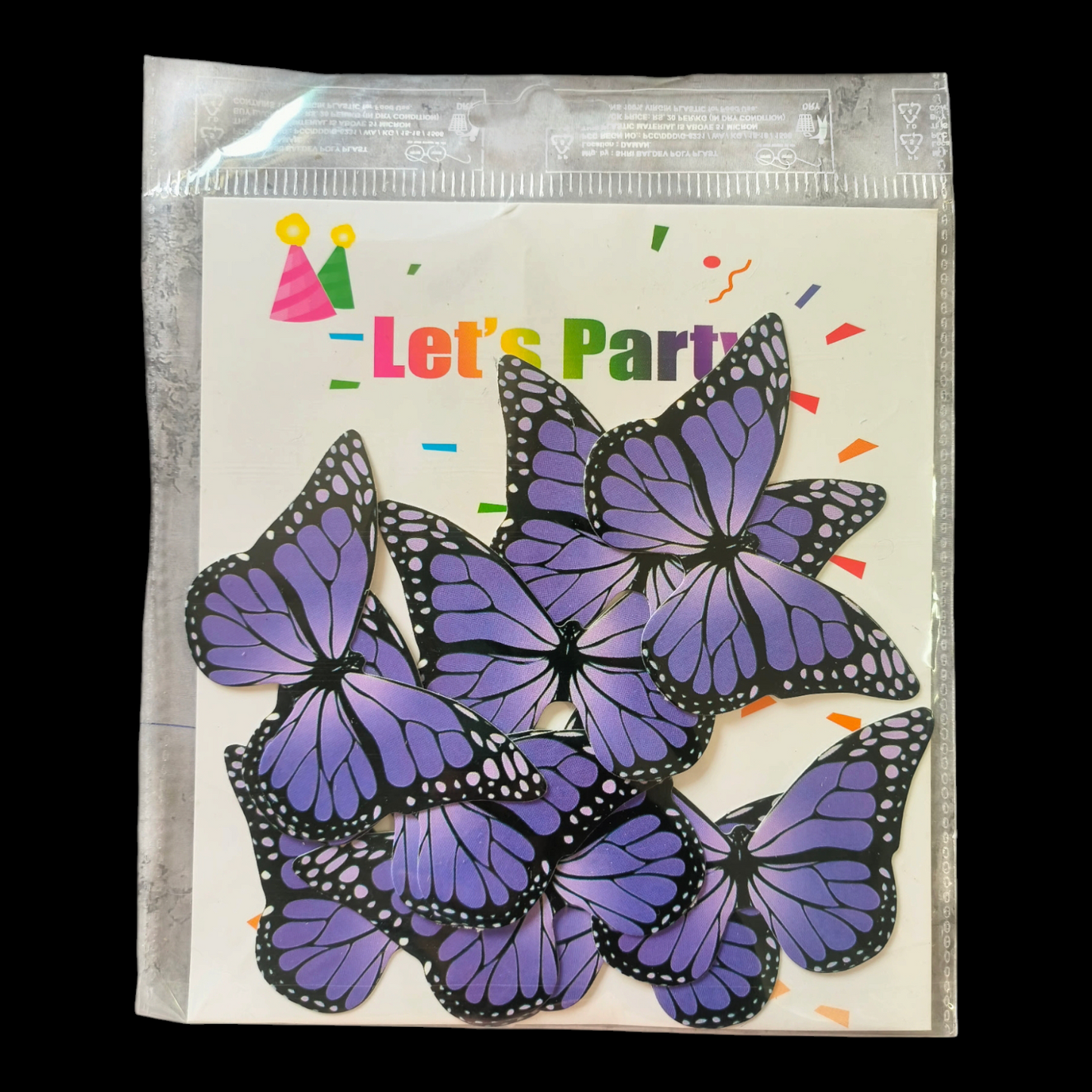 Paper Butterfly Purple & Black Lining Corner #4