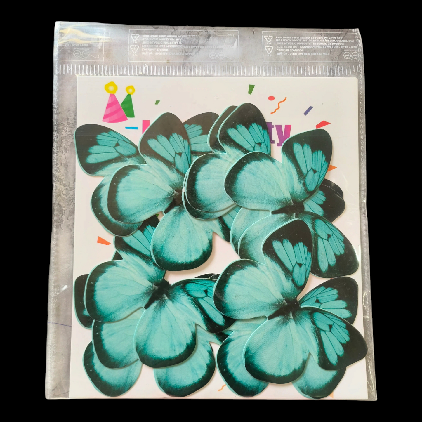 Paper Butterfly Light Green With & Black Corner #2