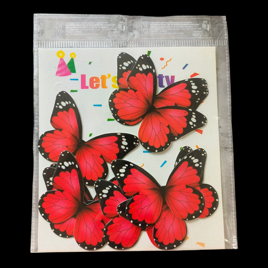 Paper Butterfly Dark Red With Black Corner #1