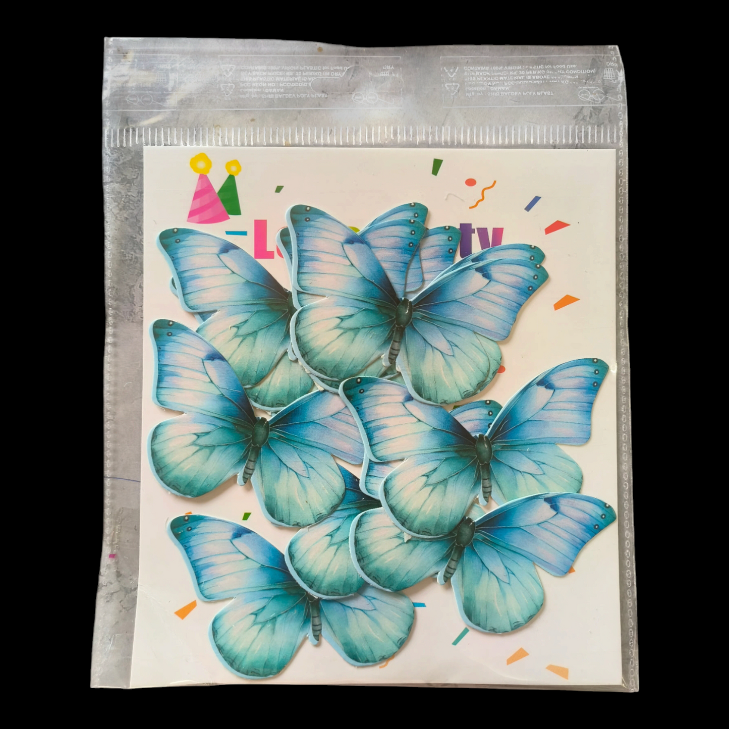 Paper Butterfly Sky Blue & White #3