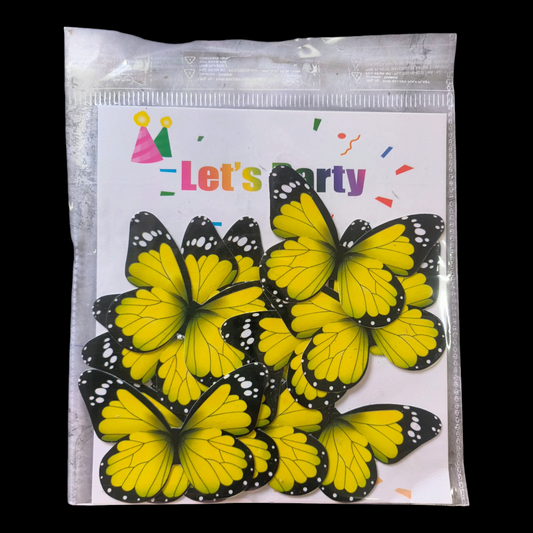 Paper Butterfly Dark Yellow Black Corner #6