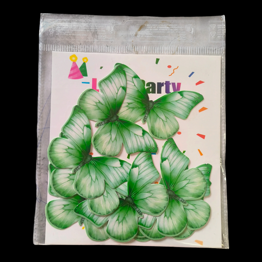 Paper Butterfly Light Green & White#2