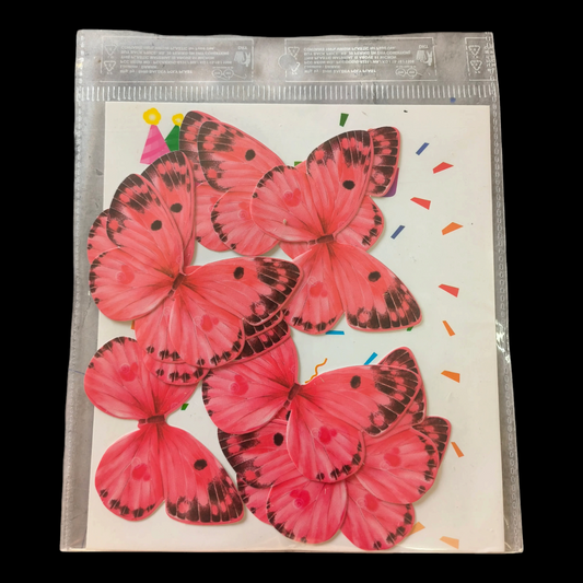 Paper Butterfly Red With Black Dots Corner #1