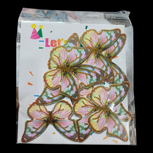 Paper Glitter Butterfly Multi Color #1
