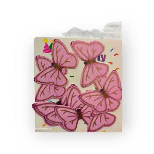 Paper Glitter Butterfly Pink Golden Line #3