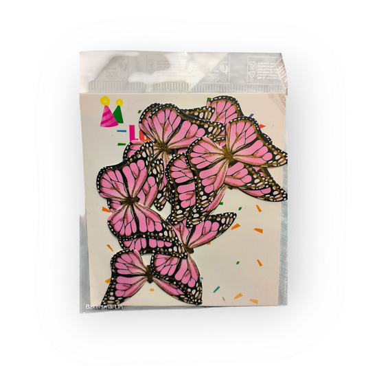 Paper Glitter Butterfly Dark Black Line Corner #3