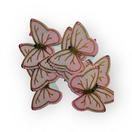 Paper Glitter Butterfly Light Pink White #3