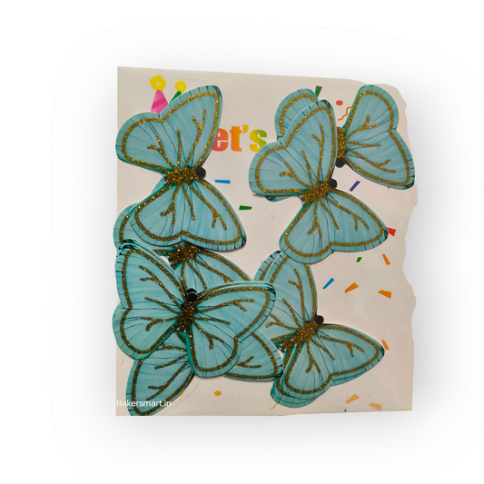 Paper Glitter Butterfly Light Green #3