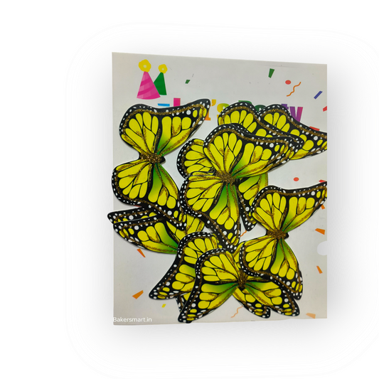 Paper Glitter Butterfly Yellow Black #2