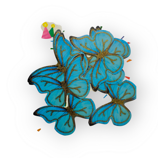 Paper Glitter Butterfly Turquoise #1