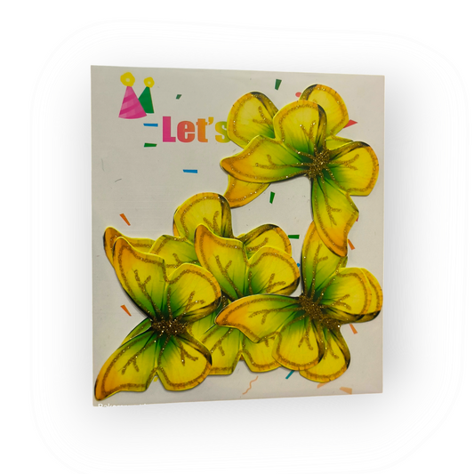 Paper Glitter Butterfly Yellow Green #1