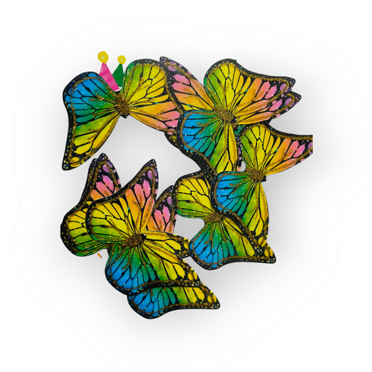Paper Glitter Butterfly Multicolored #4